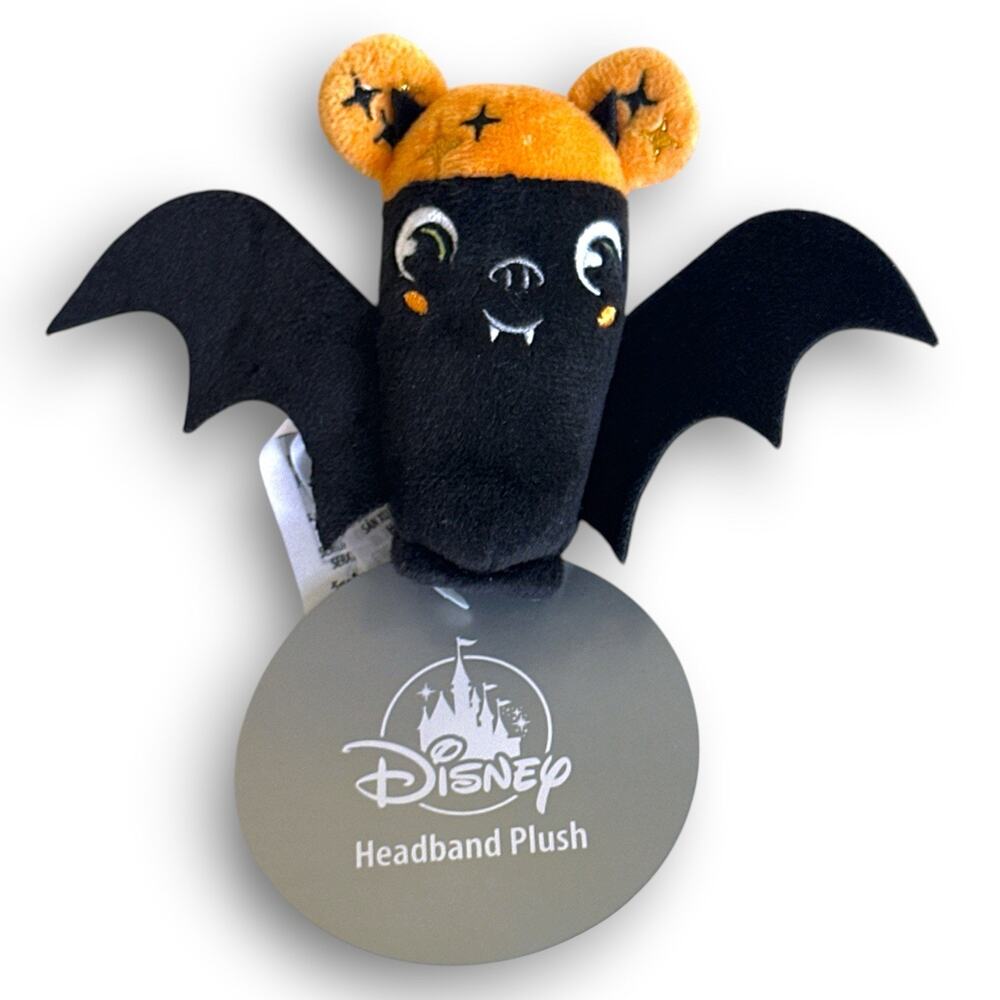 2026 Disney Parks Create Your Own Headband Halloween Bat Plush NEW